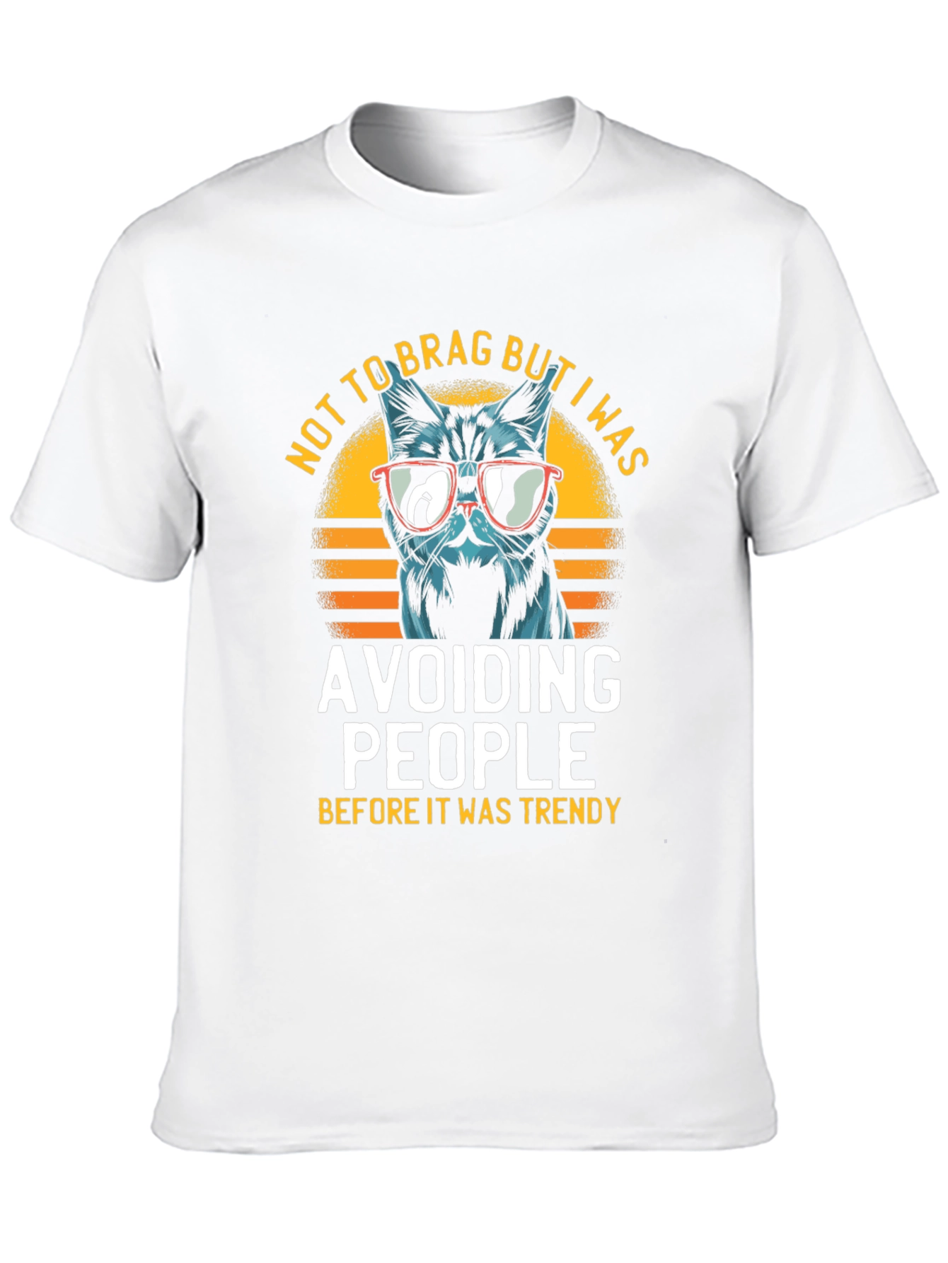 Avoiding People Cat Graphic Tee