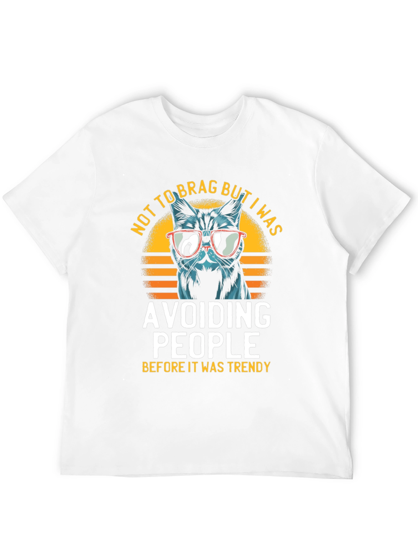 Avoiding People Cat Graphic Tee