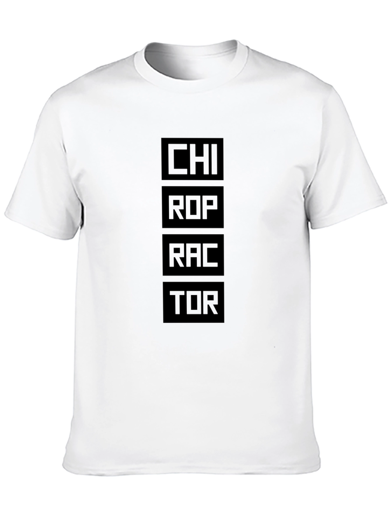 Chiropractor Text T-Shirt - Black