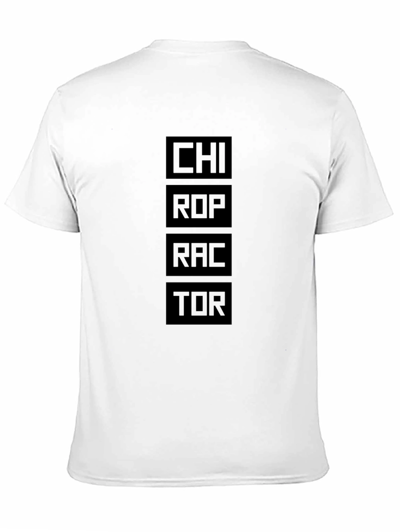 Chiropractor Text T-Shirt - Black