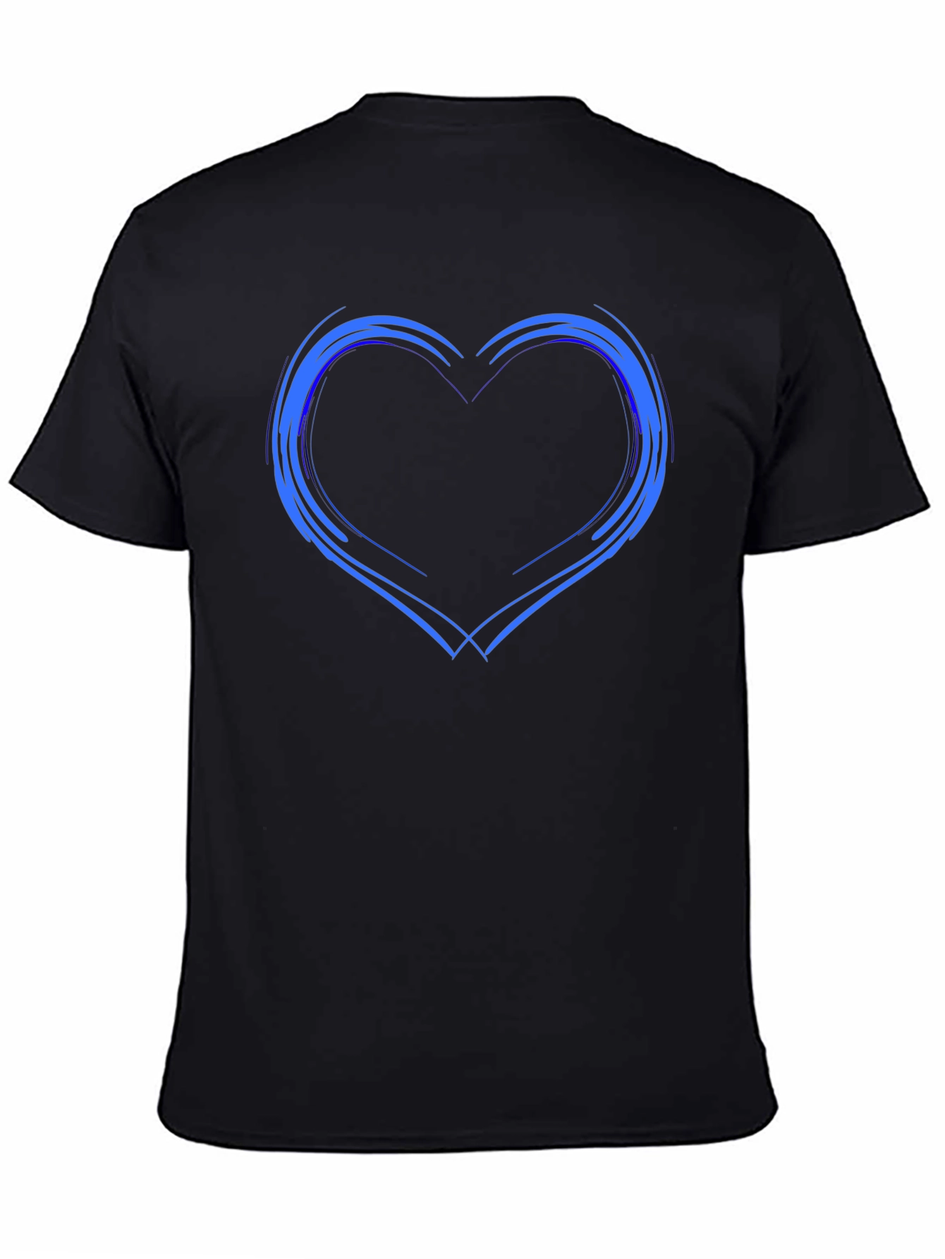Heart Outline Black T-Shirt - Trendy Graphic Tee