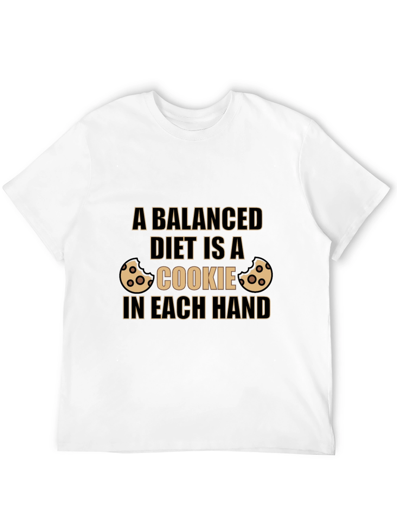 Balanced Diet Cookie T-Shirt - Novelty Foodie Tee