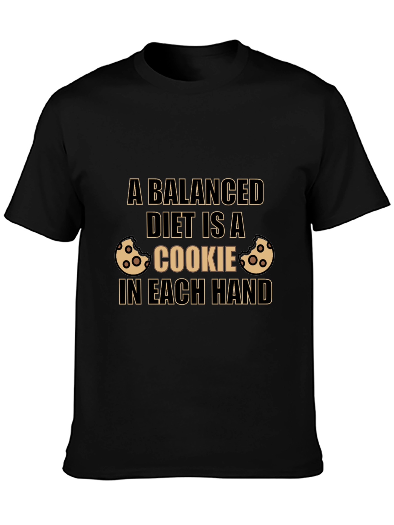 Balanced Diet Cookie T-Shirt - Novelty Foodie Tee