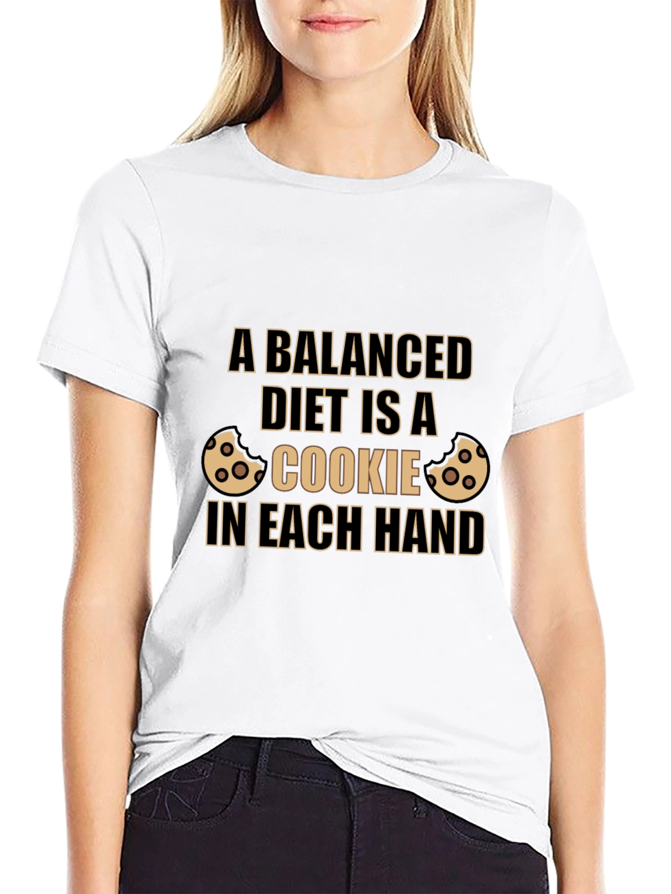 Balanced Diet Cookie T-Shirt - Novelty Foodie Tee