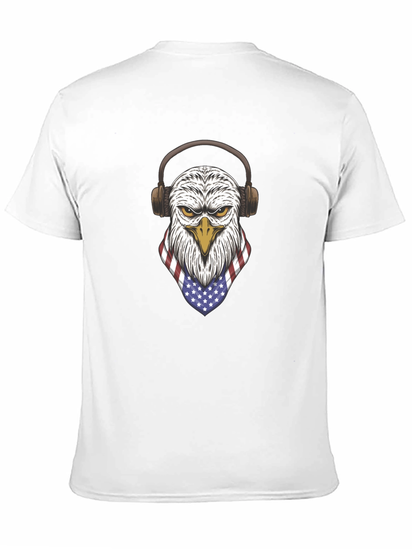 Patriotic Eagle Headphones Graphic Tee