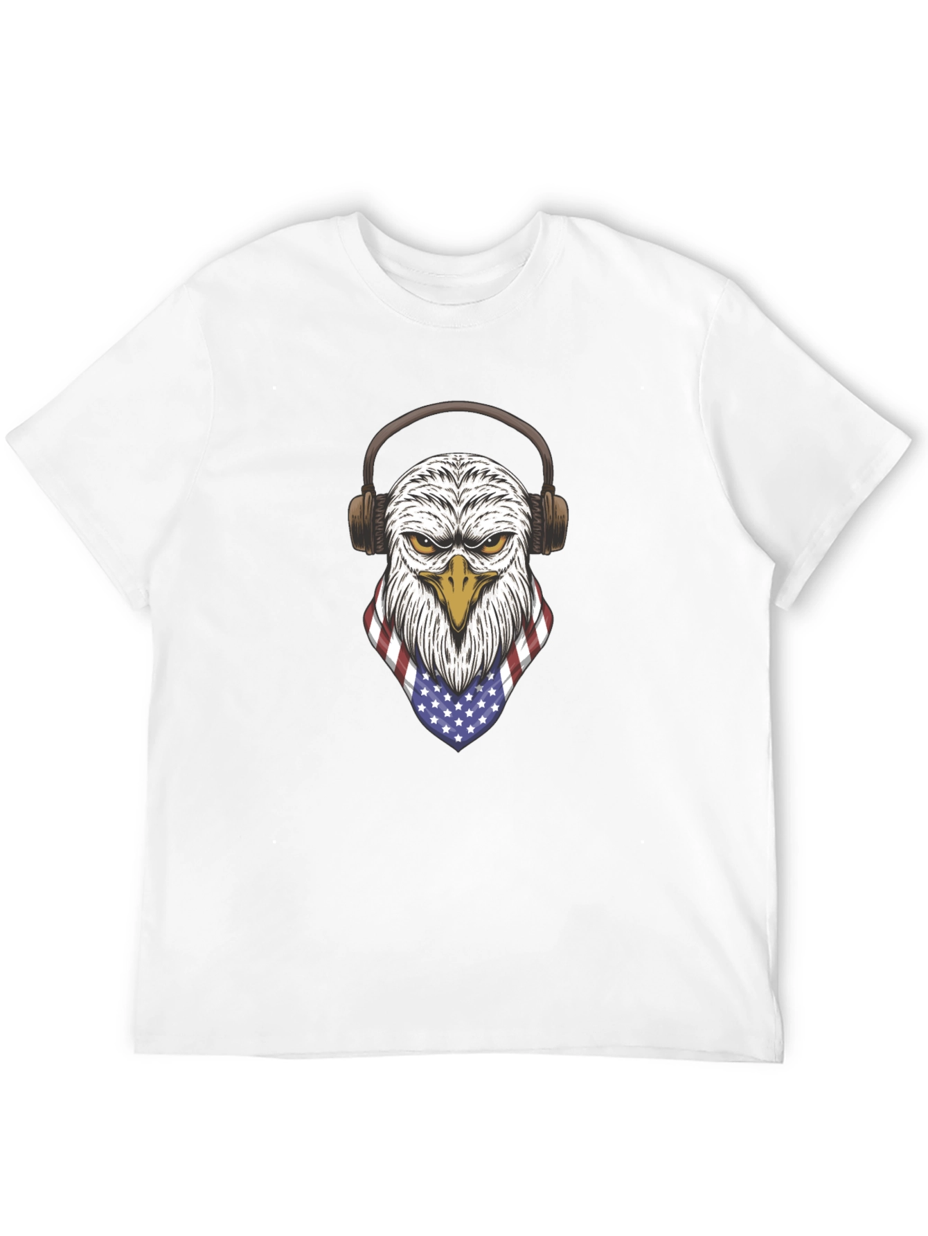 Patriotic Eagle Headphones Graphic Tee