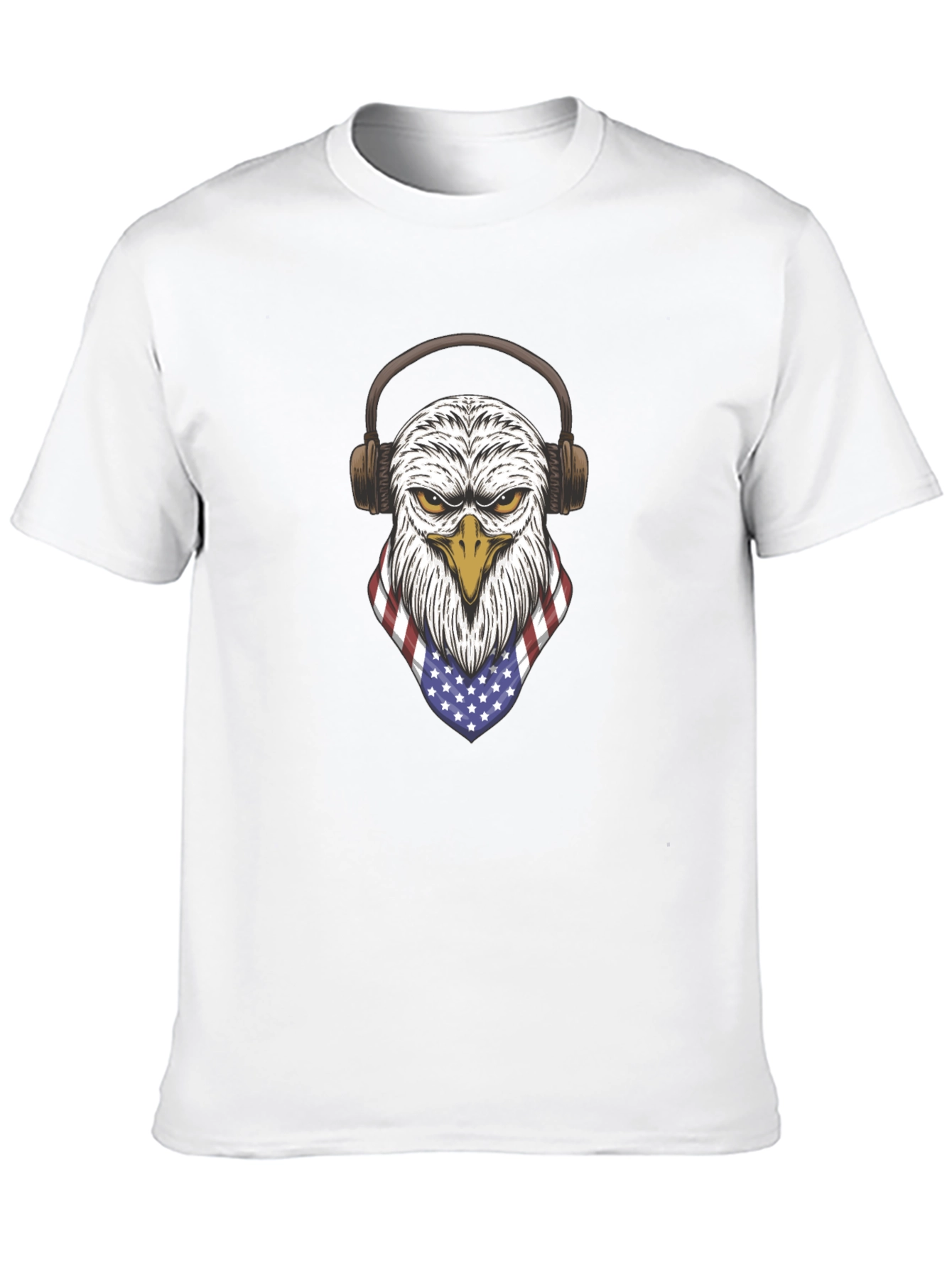 Patriotic Eagle Headphones Graphic Tee