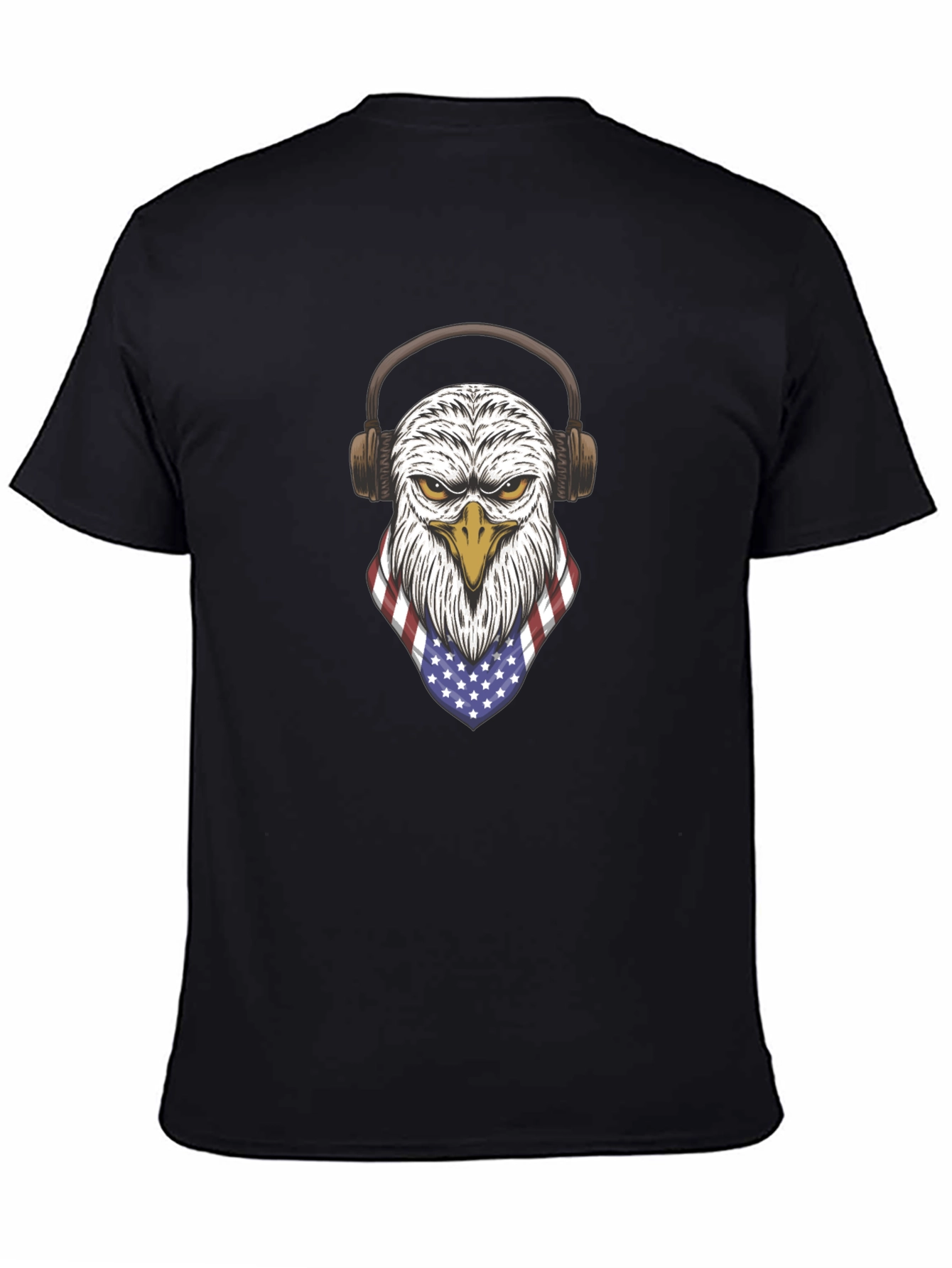 Patriotic Eagle Headphones Graphic Tee