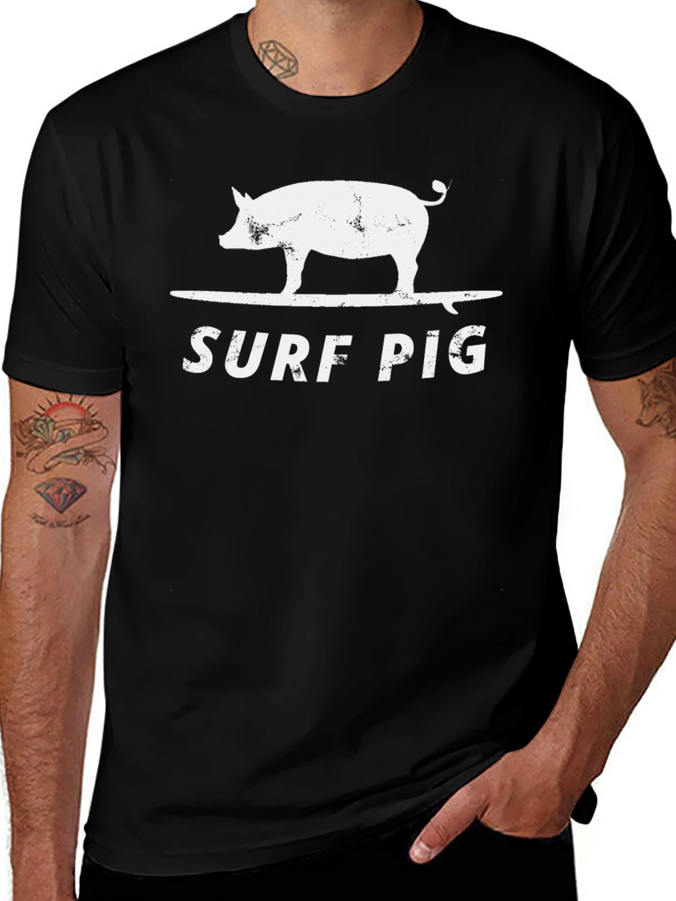 Surf Pig Graphic T-Shirt