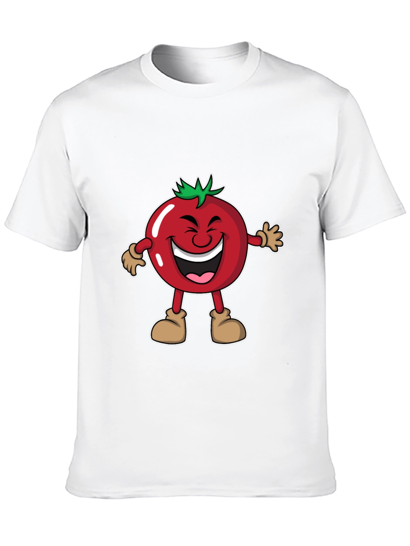 Tomato Cartoon Black T-Shirt