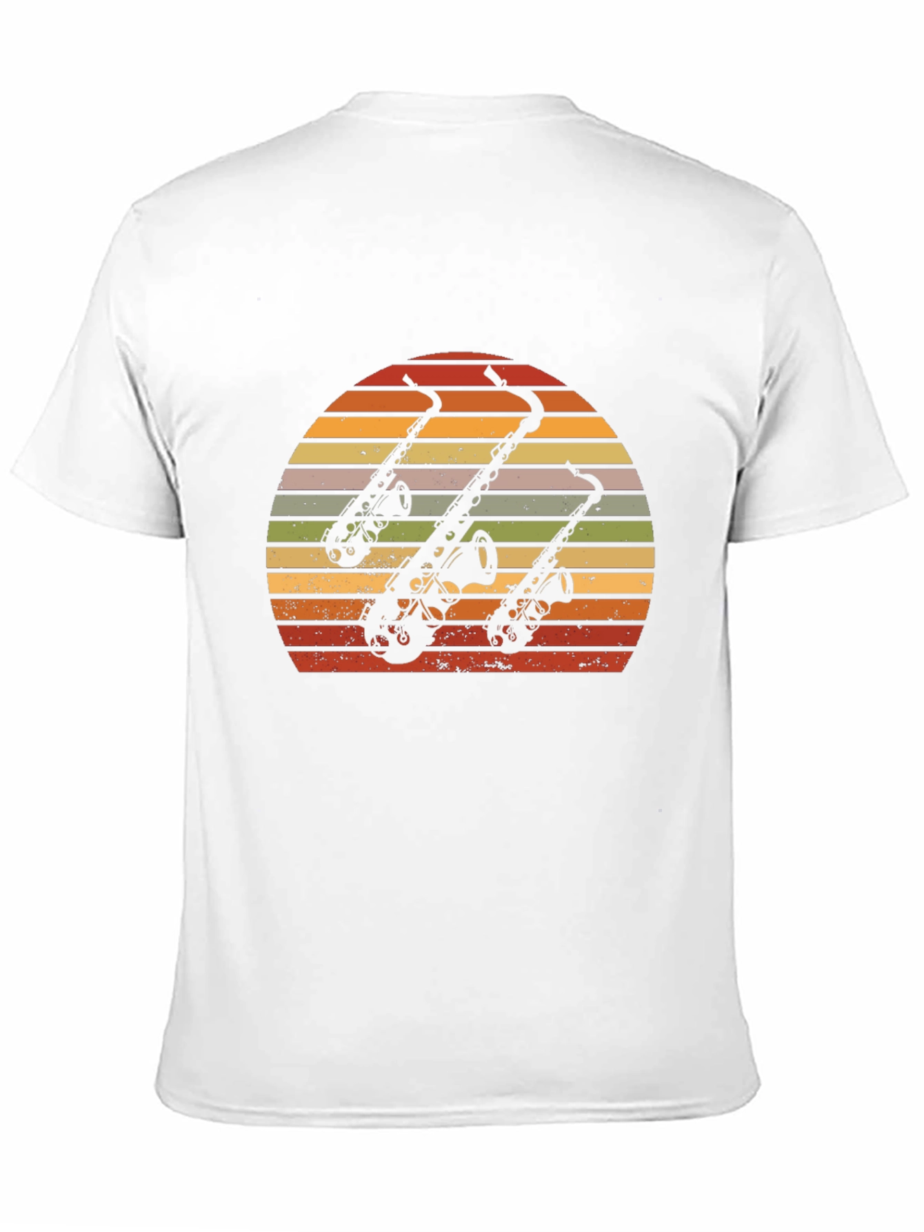 Retro Saxophone Sunset T-Shirt - Cool Musician Tee