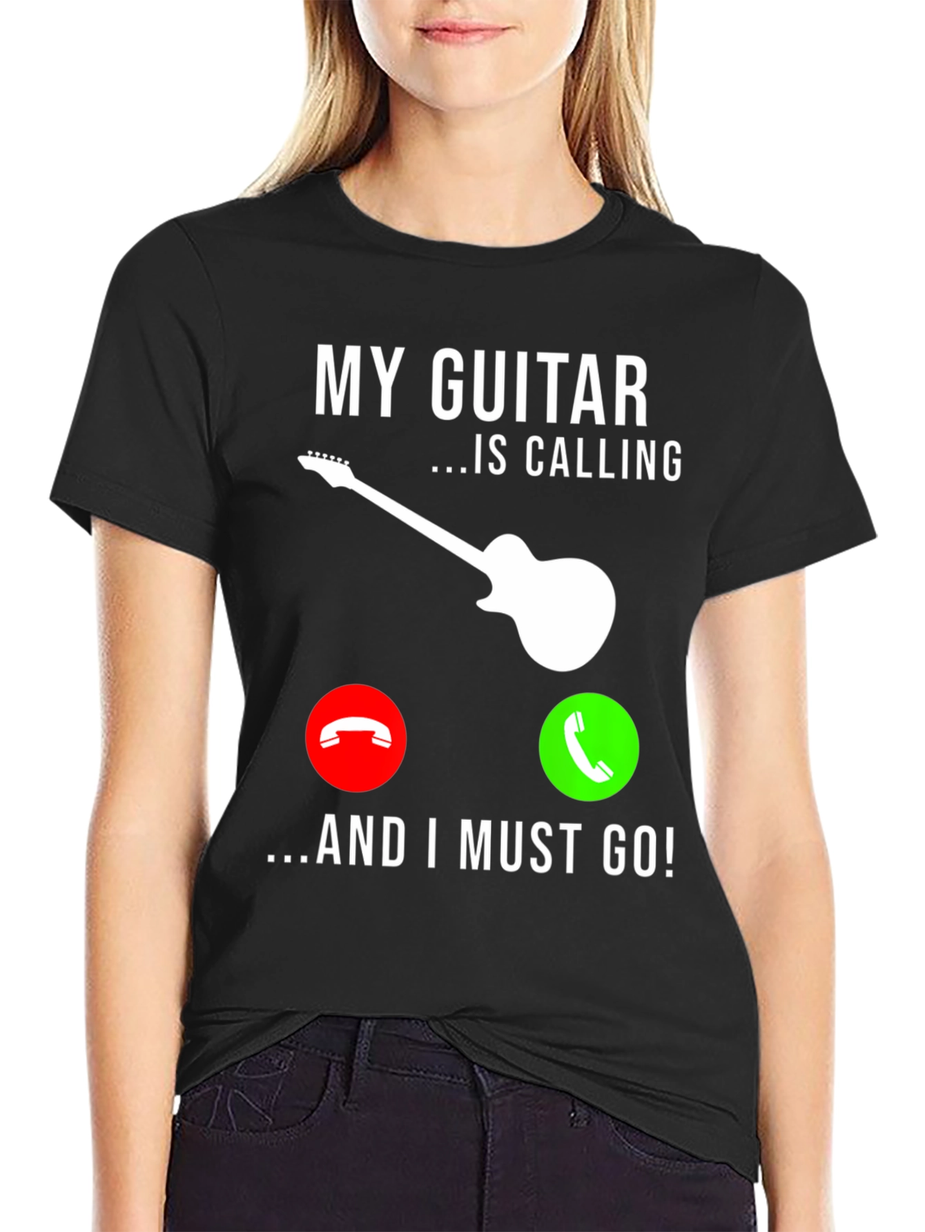 My Guitar Is Calling T-Shirt - Musician Graphic Tee
