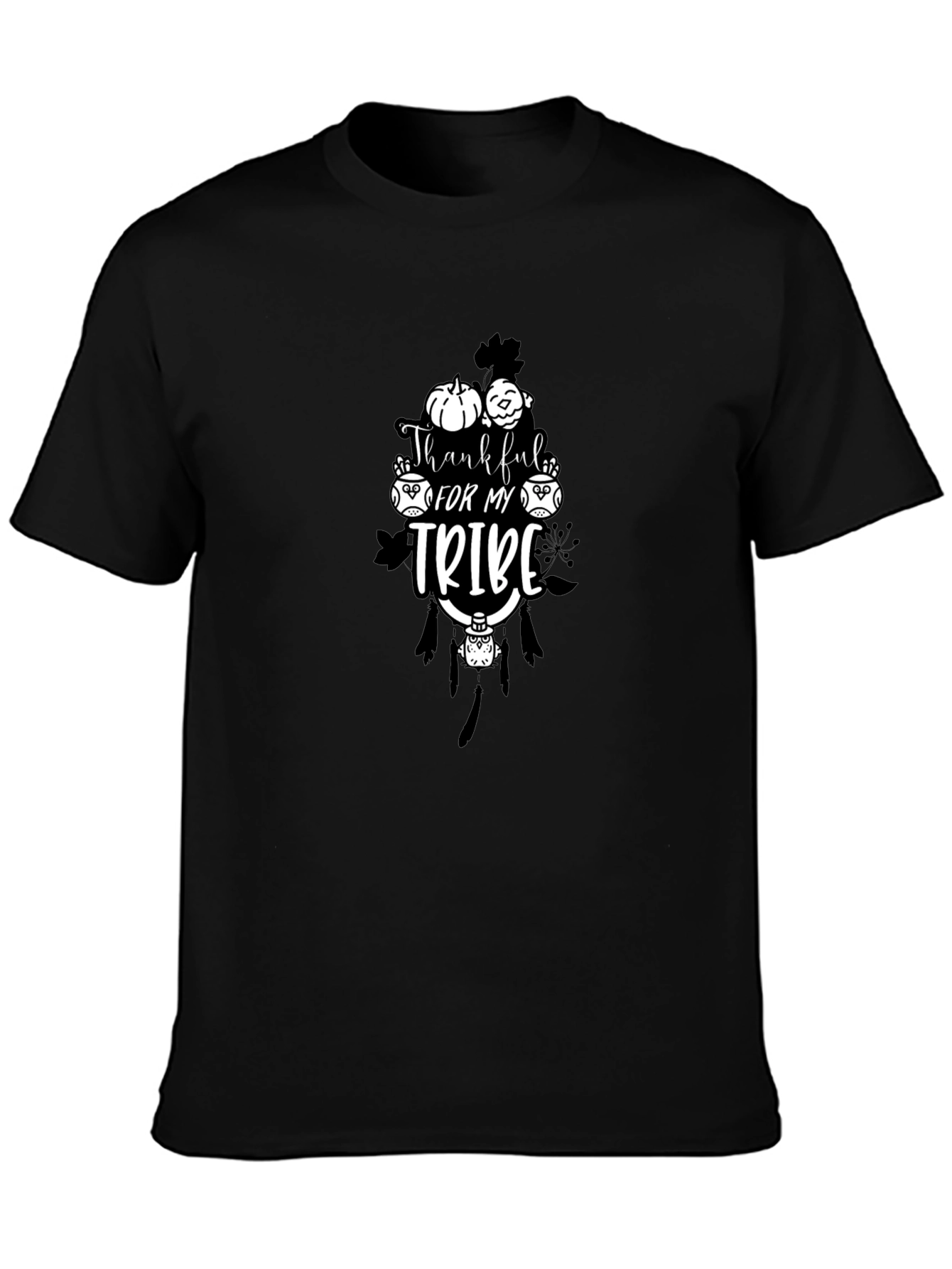 Thankful for My Tribe Black T-Shirt
