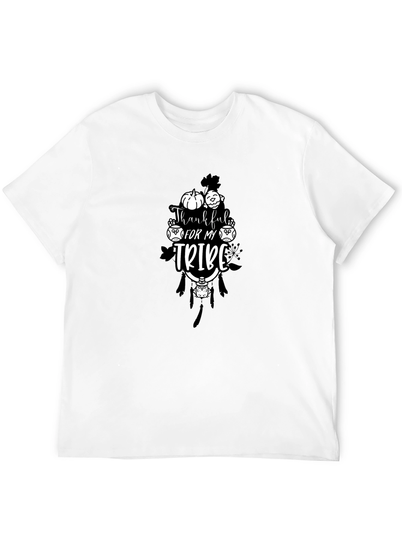 Thankful for My Tribe Black T-Shirt