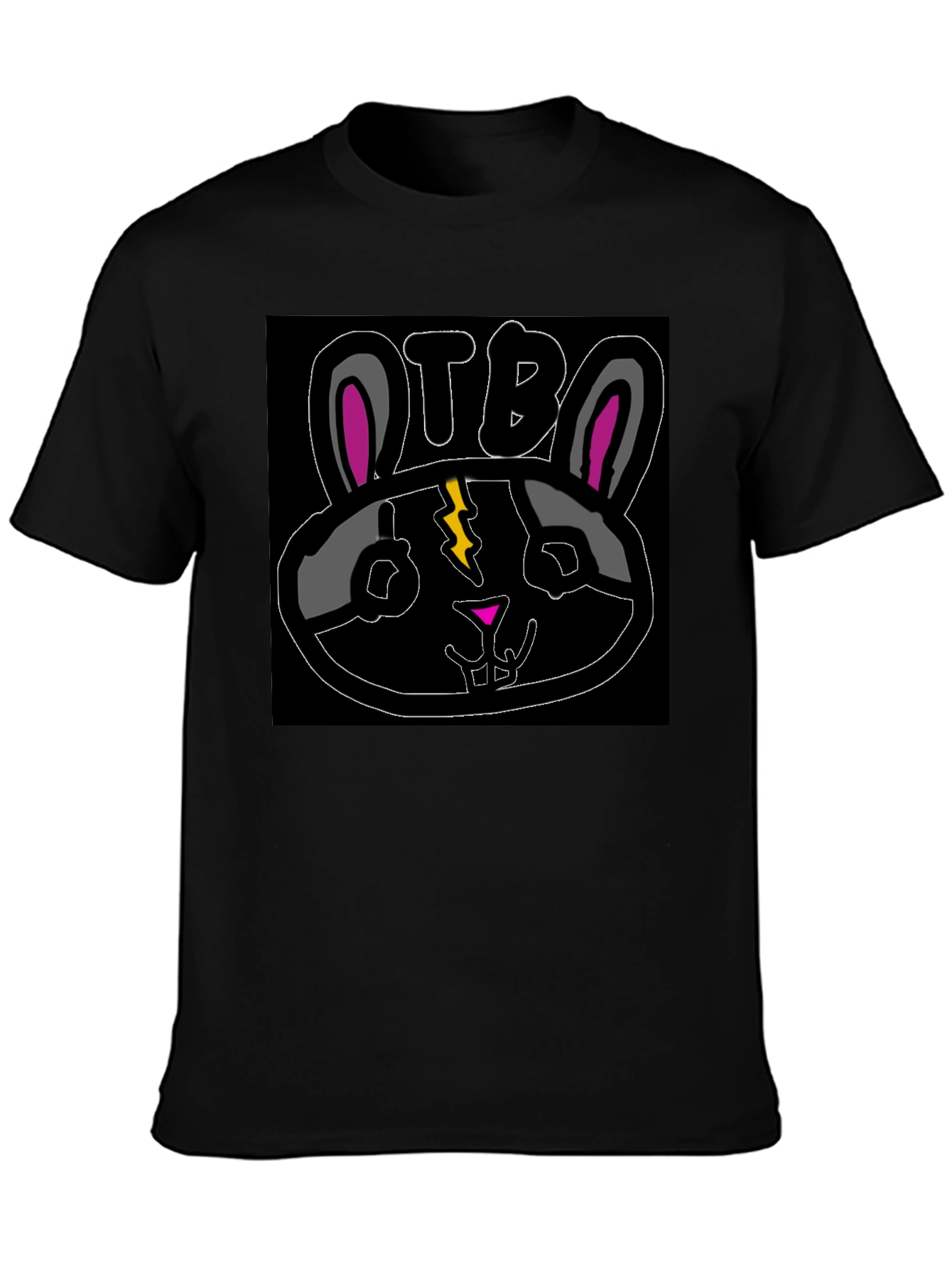 OTB Bunny Graphic T-Shirt - Black