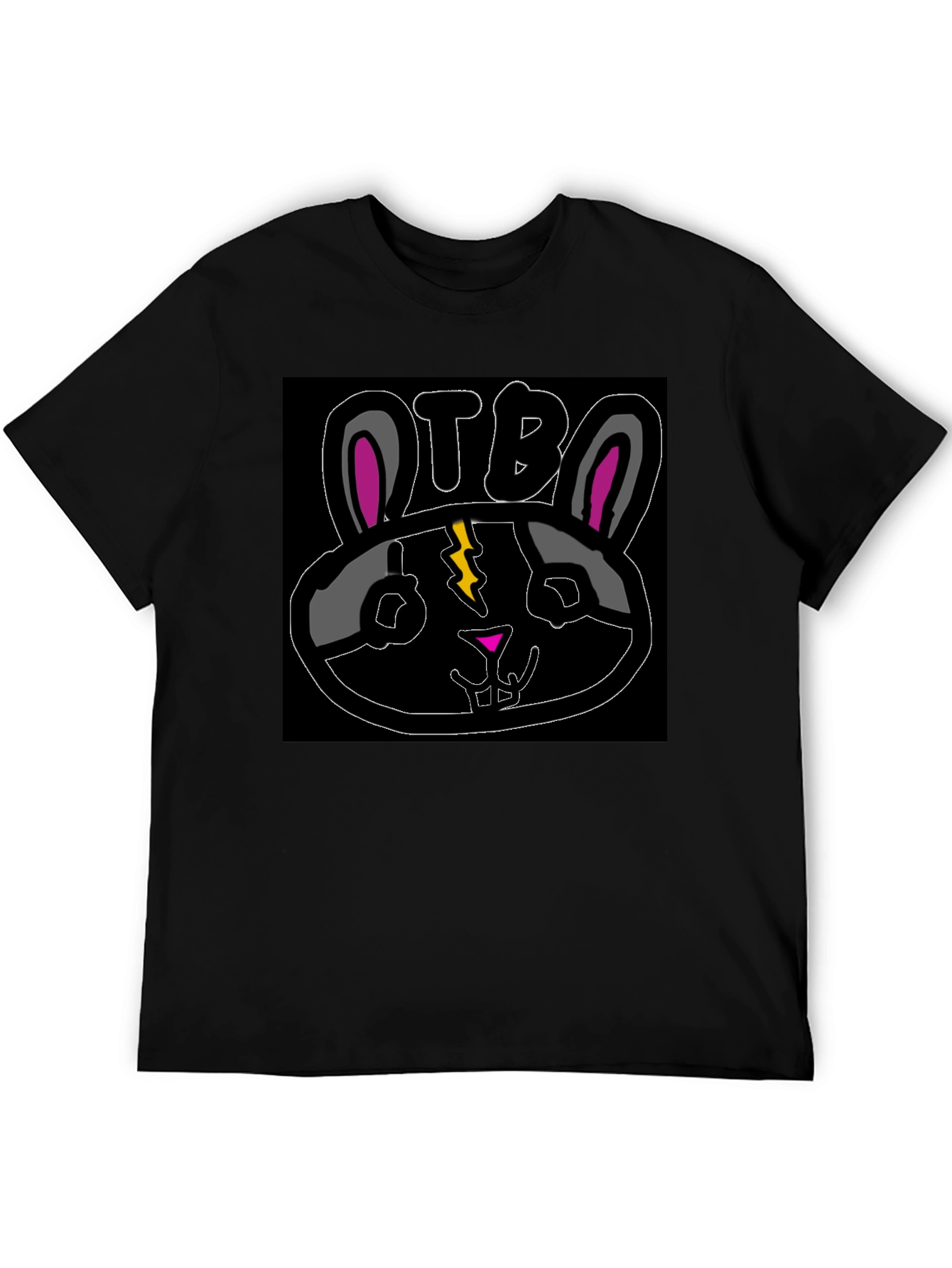 OTB Bunny Graphic T-Shirt - Black