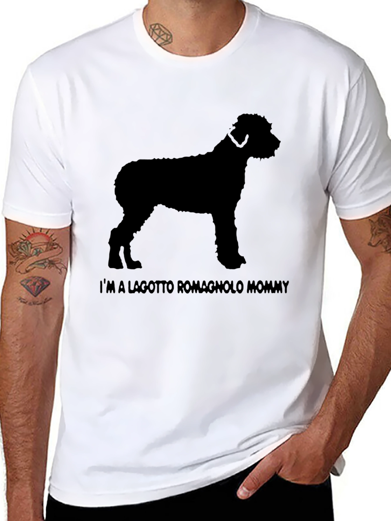 Lagotto Romagnolo Dog Mommy Black T-Shirt