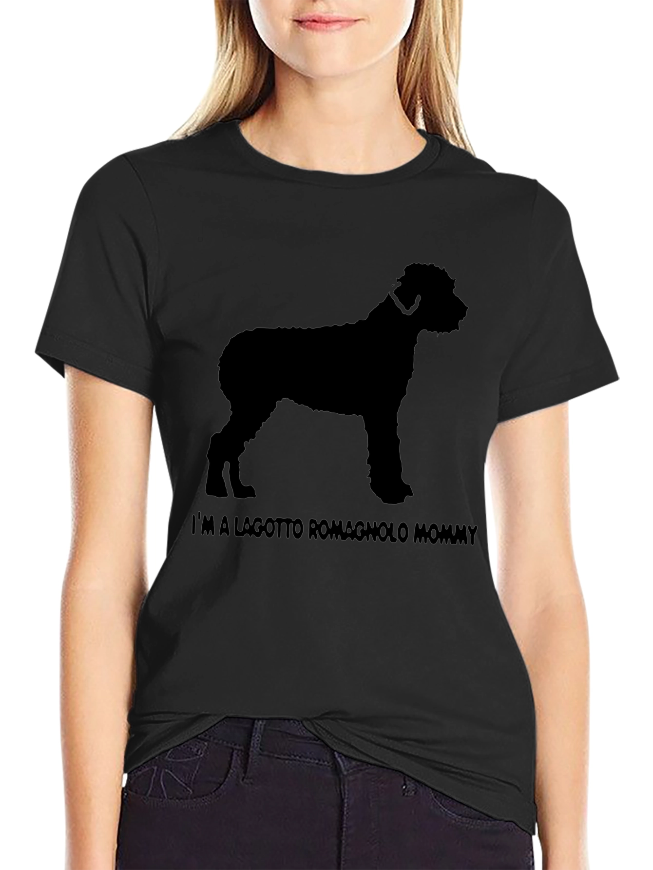 Lagotto Romagnolo Dog Mommy Black T-Shirt