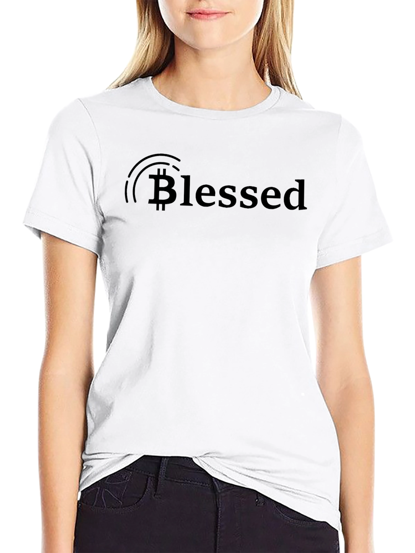 Blessed Bitcoin Graphic Tee - Stylish Crypto Apparel