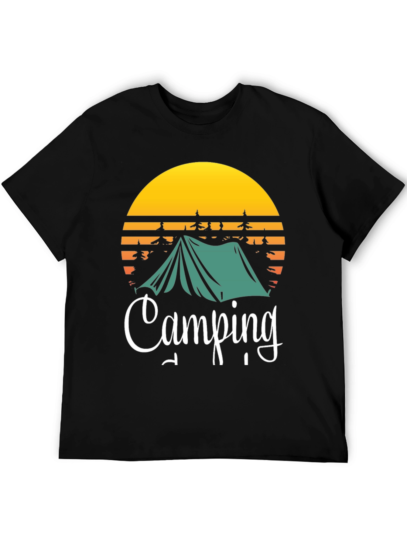 Camping Adventure Tee: Tent & Sunset Design