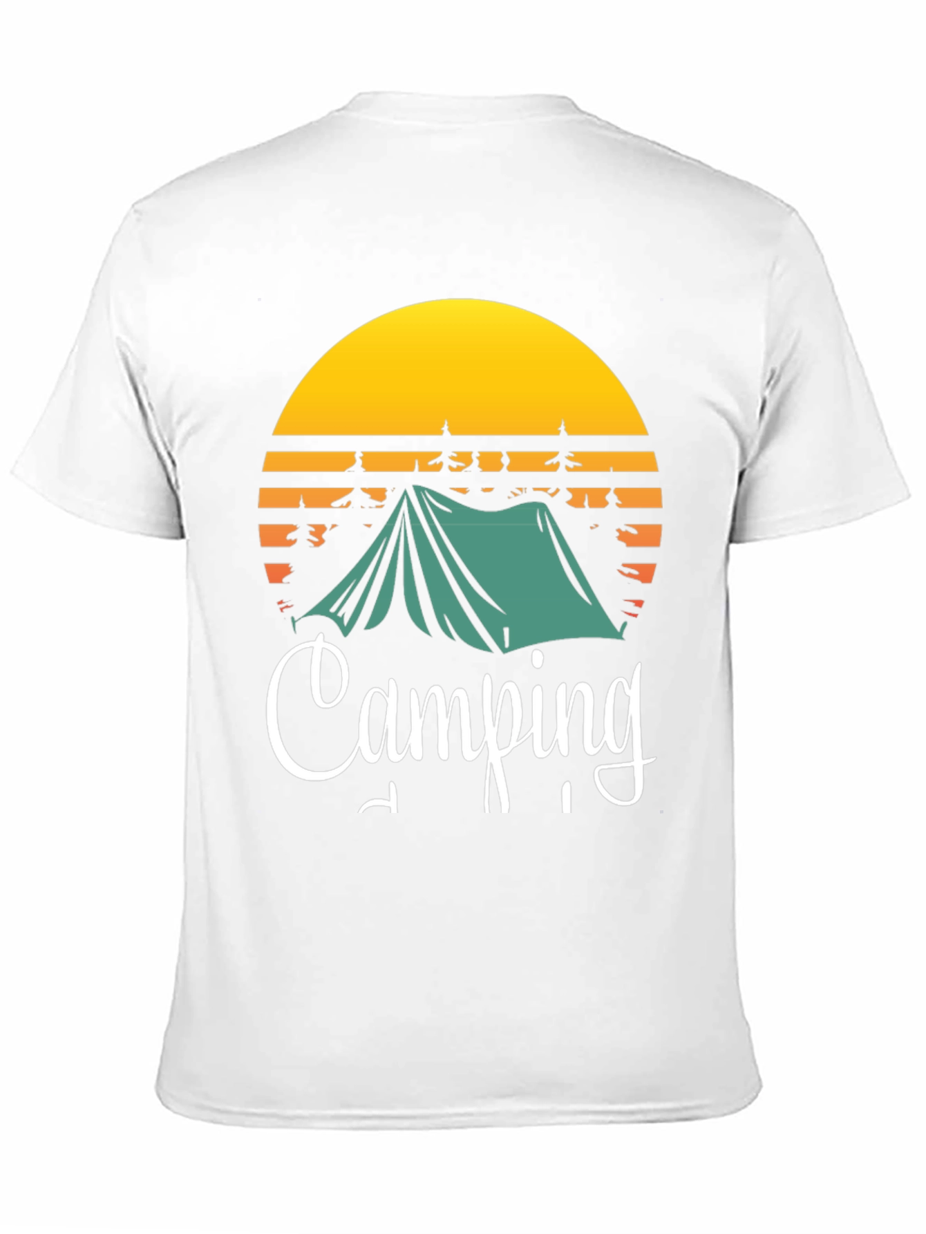 Camping Adventure Tee: Tent & Sunset Design
