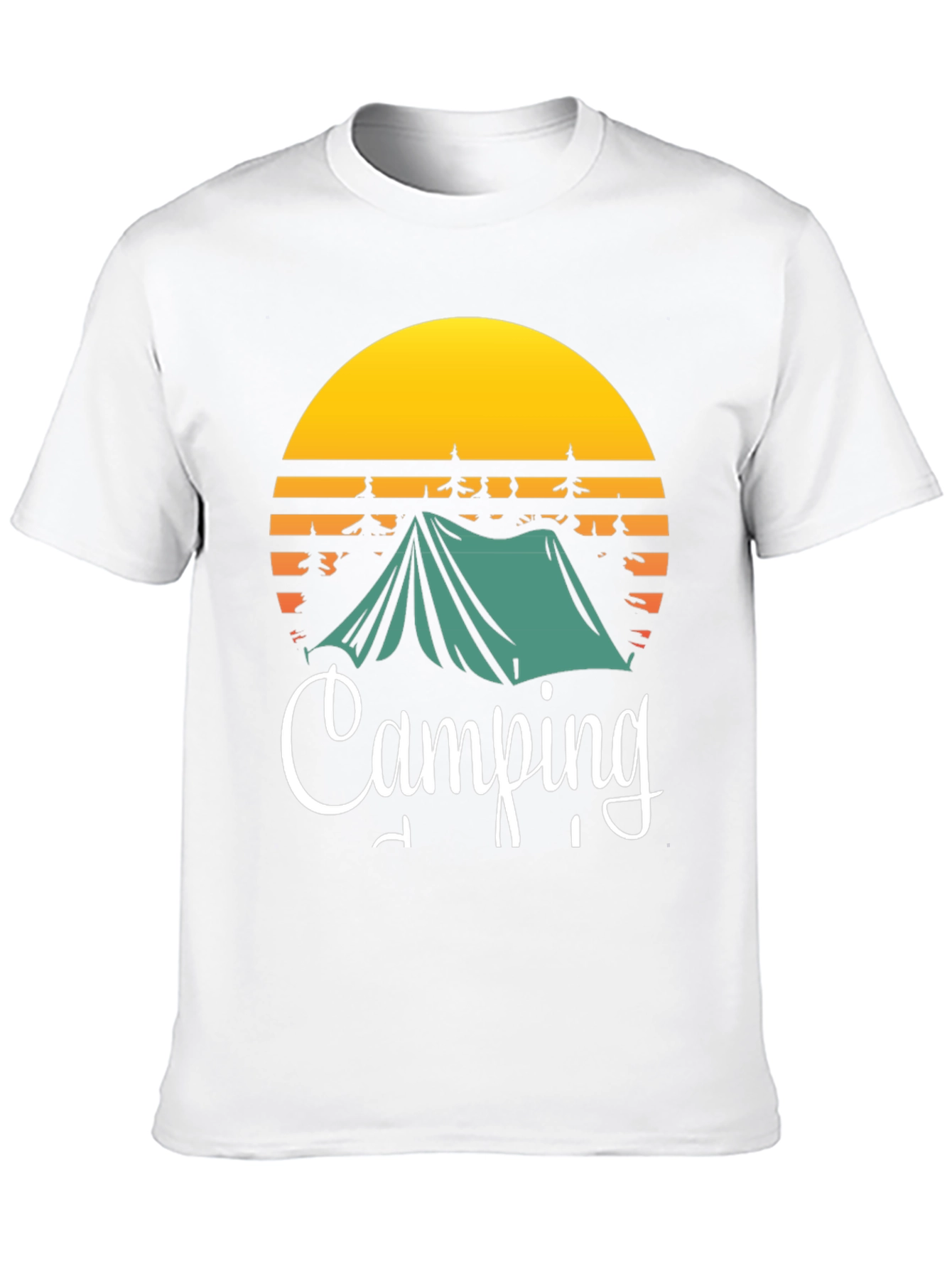 Camping Adventure Tee: Tent & Sunset Design