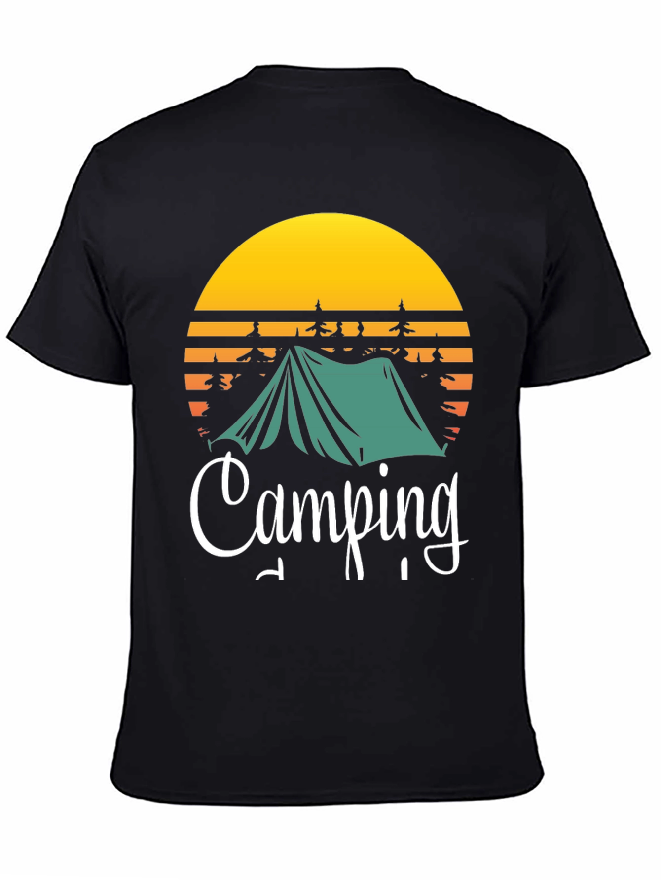 Camping Adventure Tee: Tent & Sunset Design
