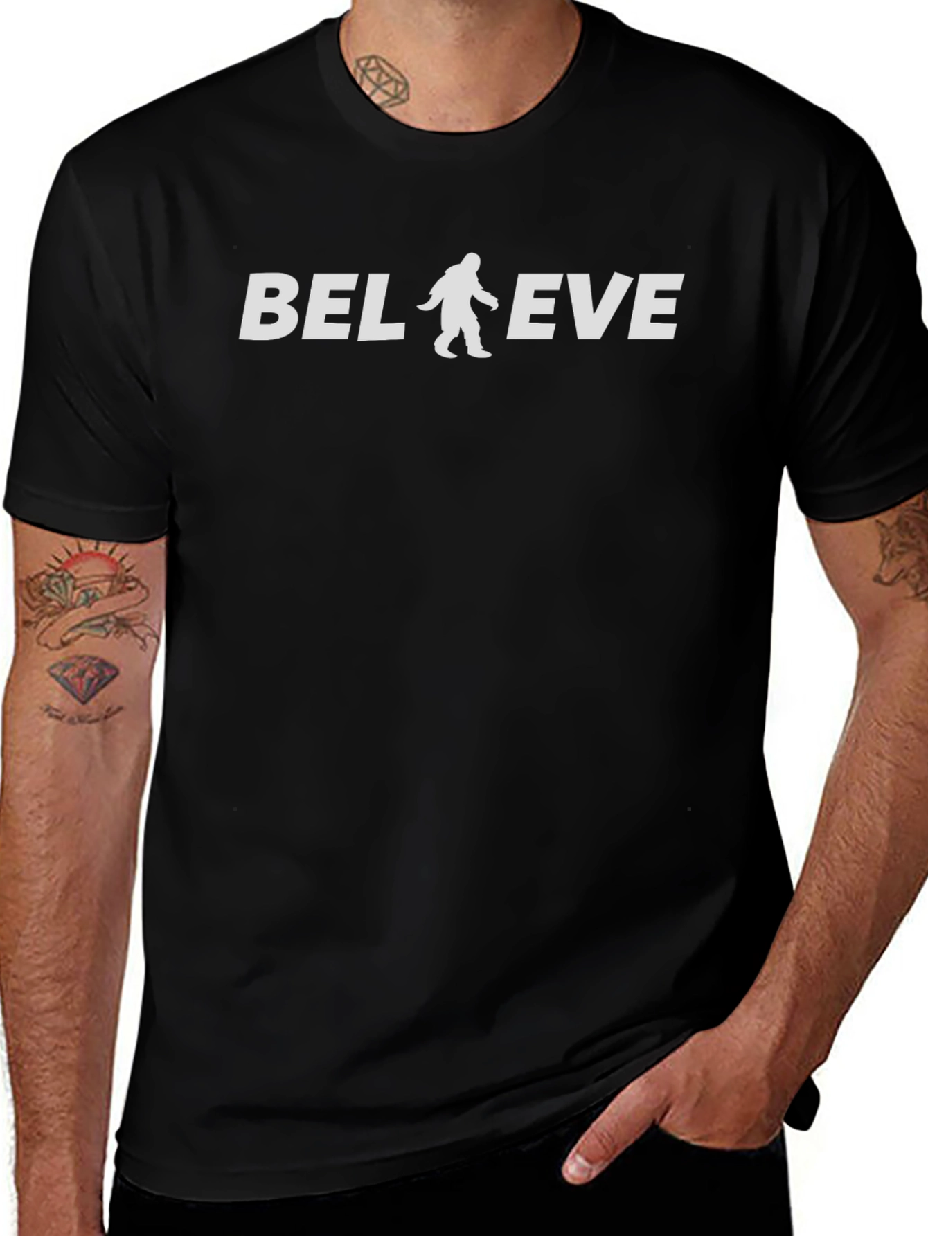 Believe Bigfoot T-Shirt - Black