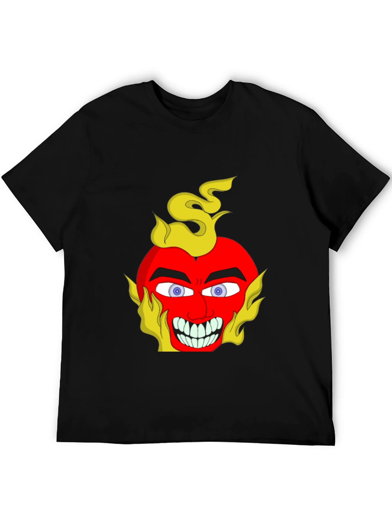 Fiery Devil Heart Graphic Tee - Unique Design