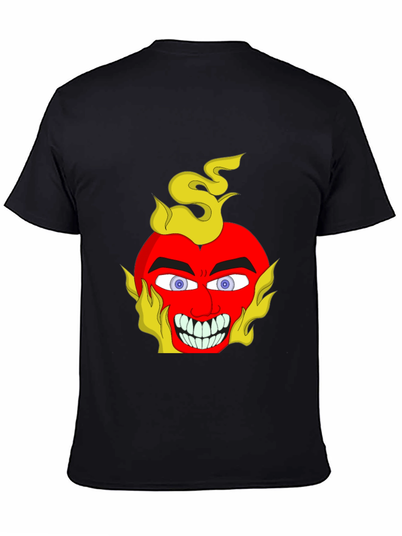 Fiery Devil Heart Graphic Tee - Unique Design