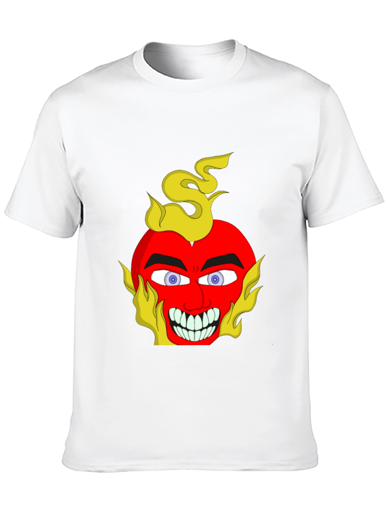 Fiery Devil Heart Graphic Tee - Unique Design