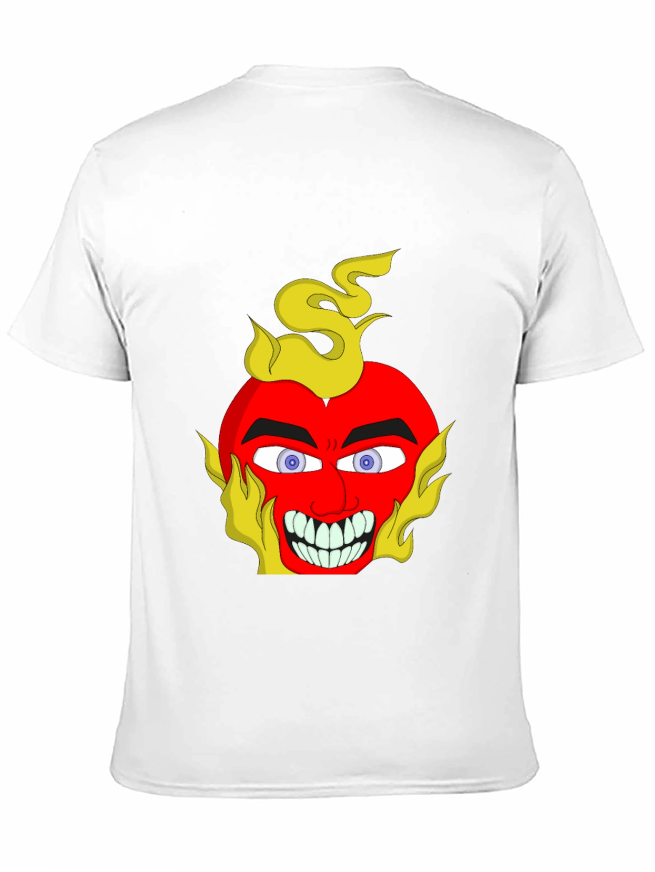 Fiery Devil Heart Graphic Tee - Unique Design