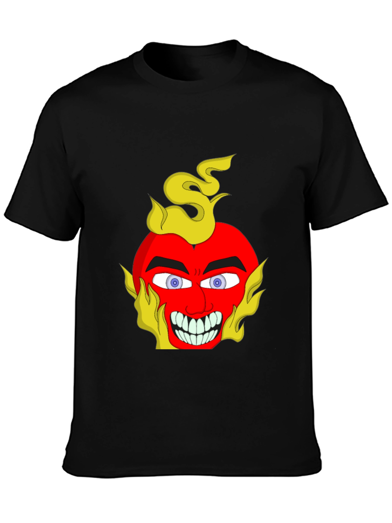 Fiery Devil Heart Graphic Tee - Unique Design