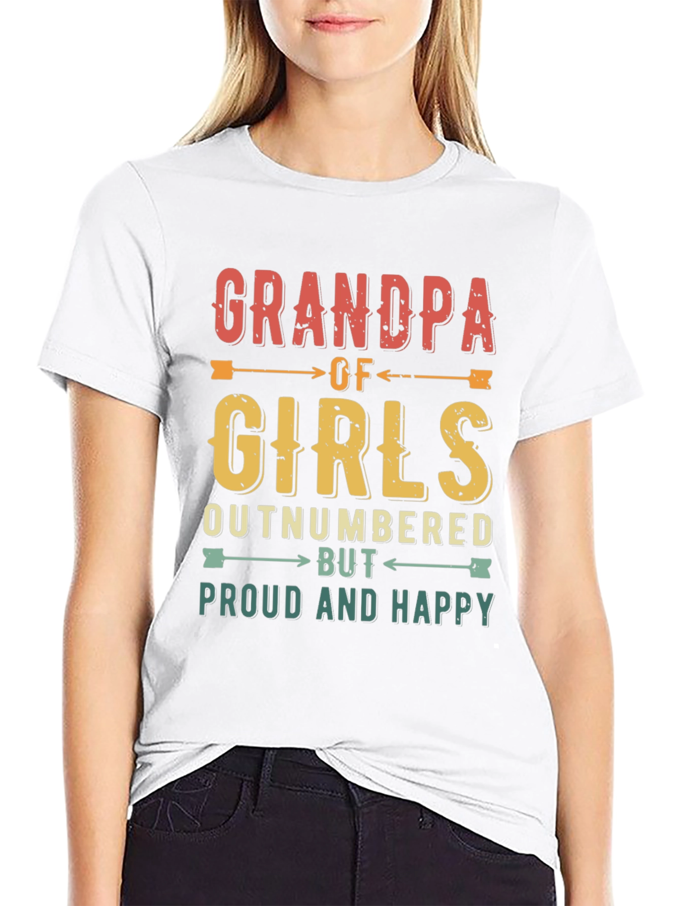 Grandpa of Girls T-Shirt - Proud & Happy