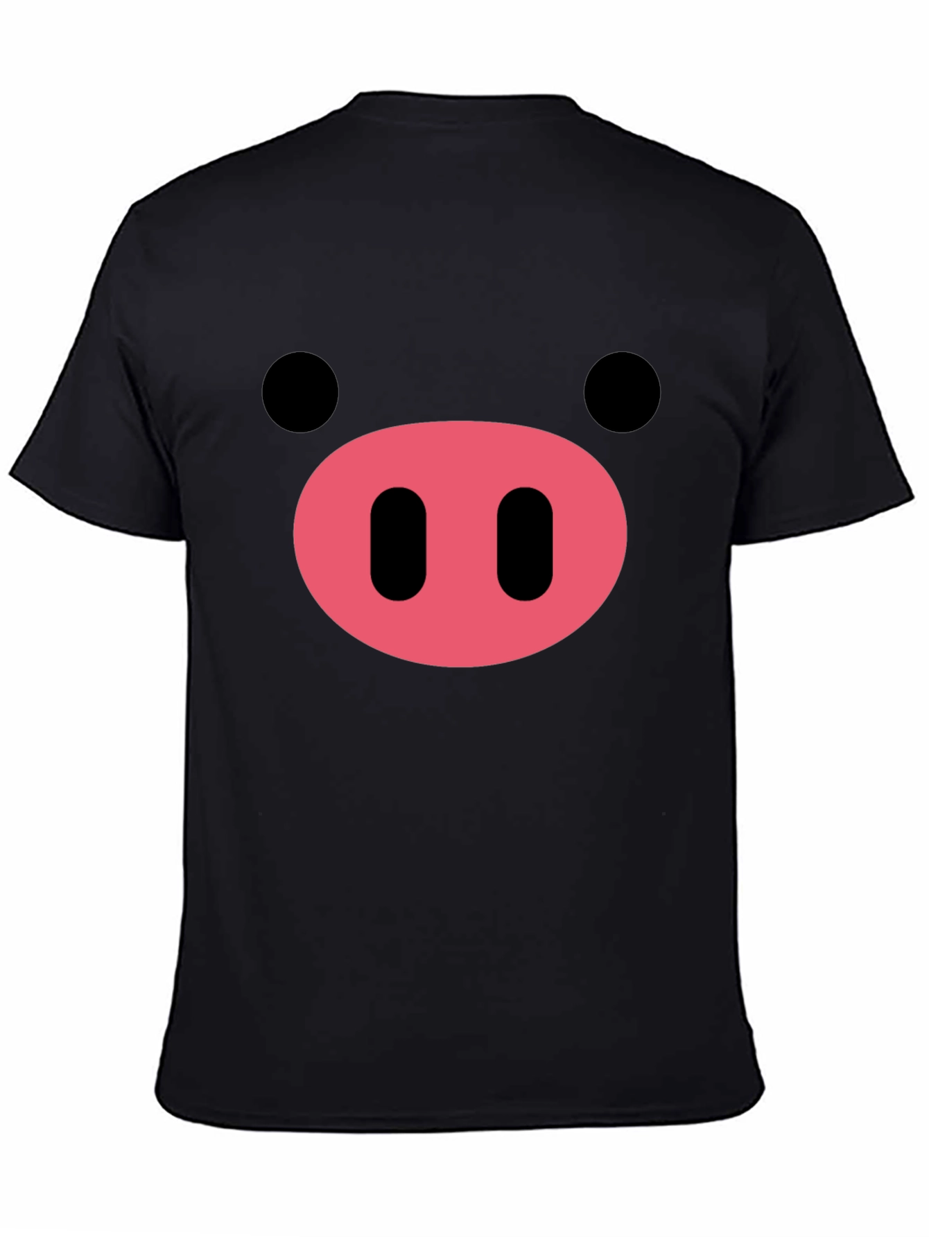 Pig Face Graphic T-Shirt - Black Cotton Tee