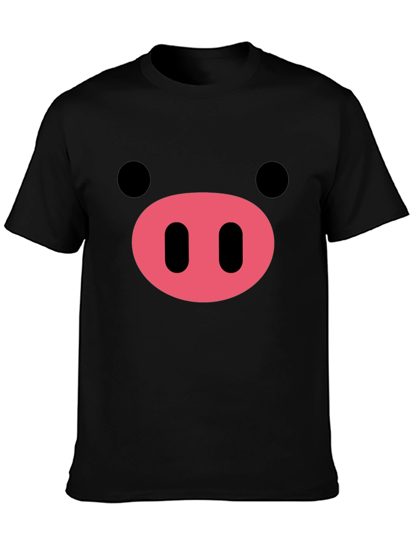 Pig Face Graphic T-Shirt - Black Cotton Tee