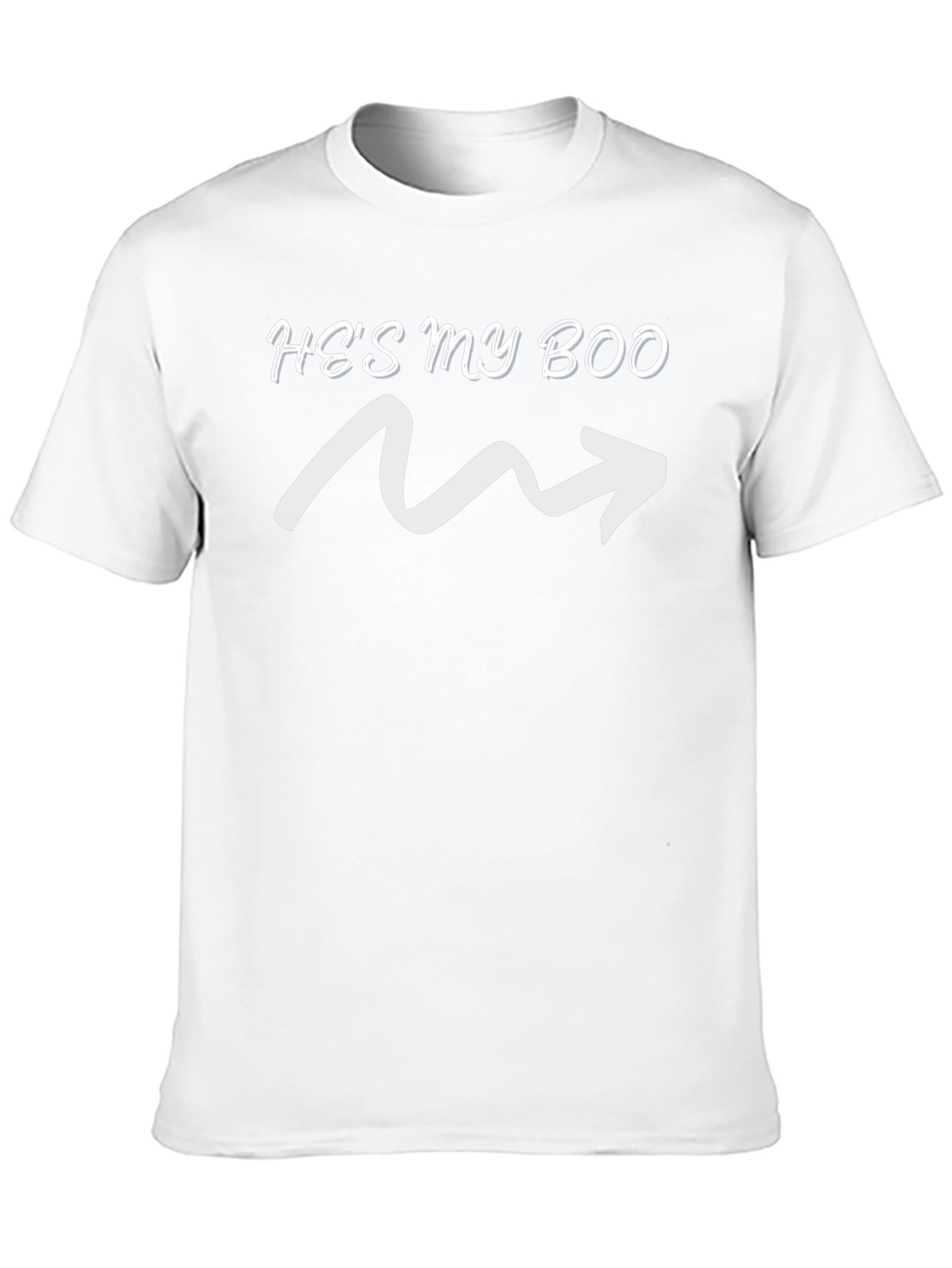 Hes My Boo Matching Couple Tee - Black