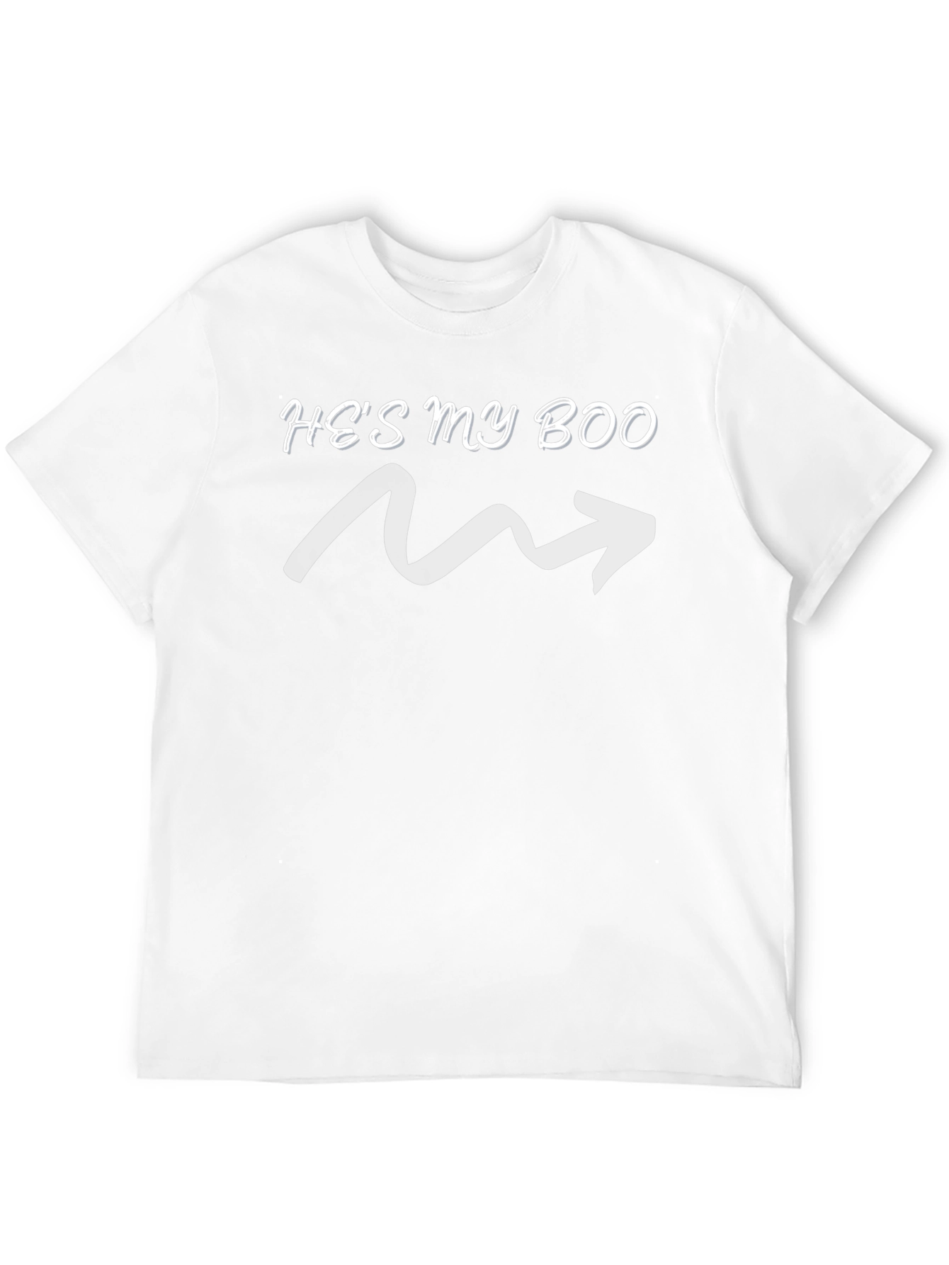 Hes My Boo Matching Couple Tee - Black