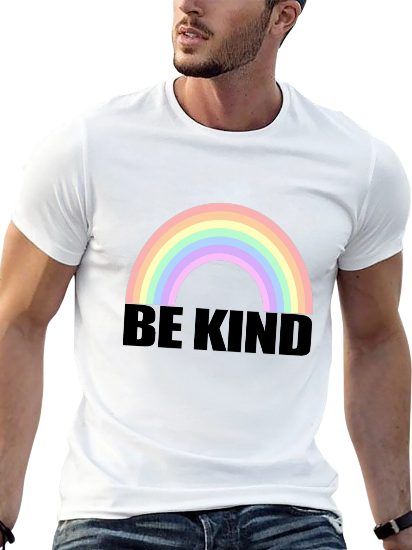 Be Kind Rainbow T-Shirt - Comfort Fit