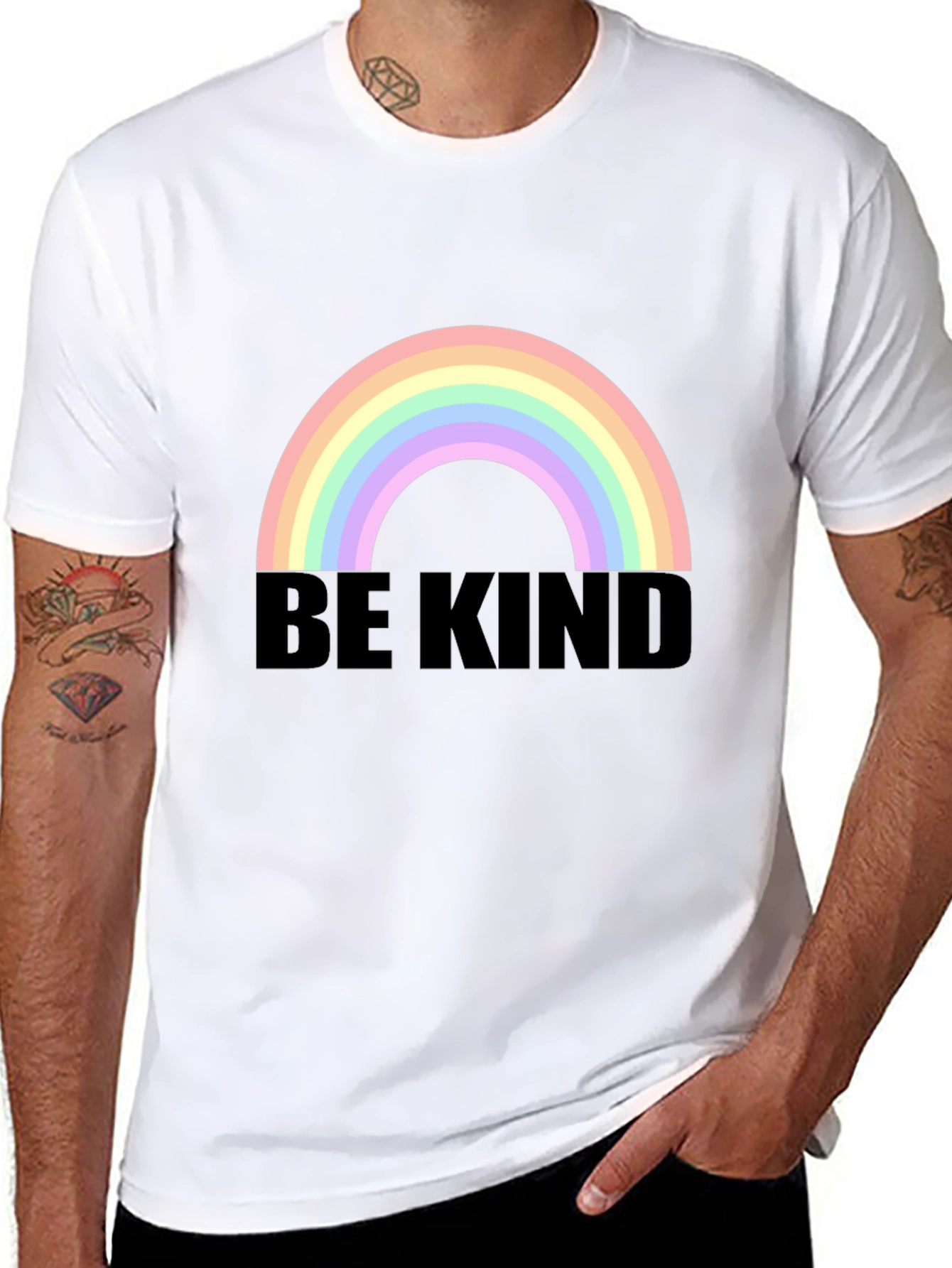 Be Kind Rainbow T-Shirt - Comfort Fit