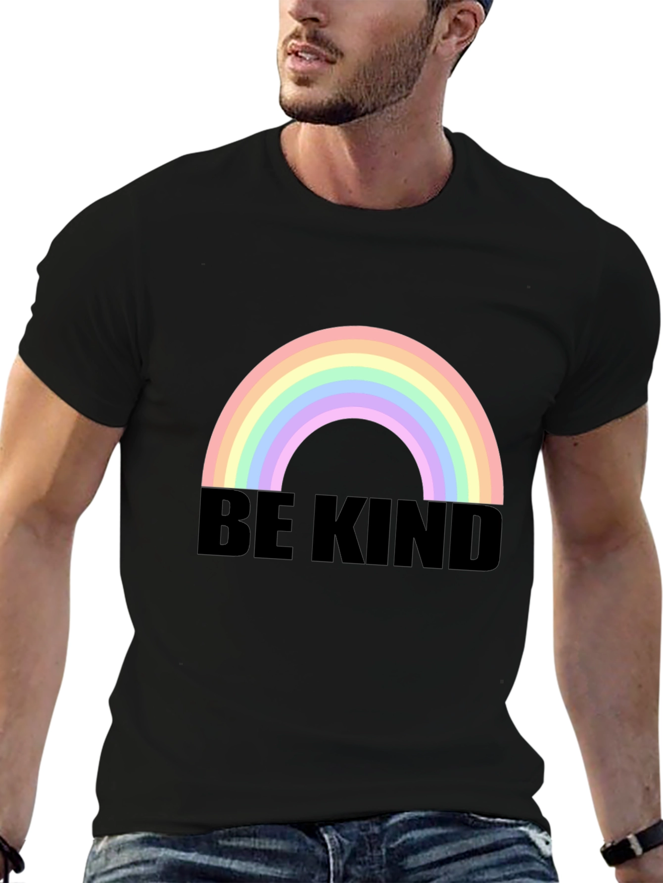 Be Kind Rainbow T-Shirt - Comfort Fit