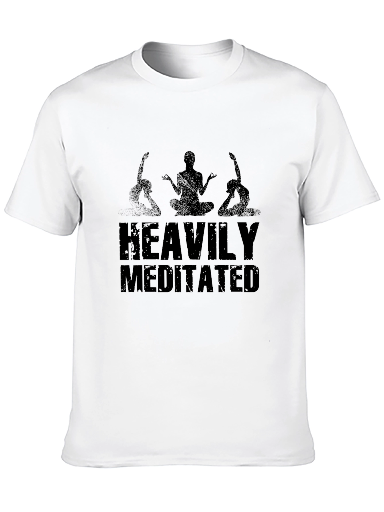 Heavily Meditated Black T-Shirt - Relaxed Fit