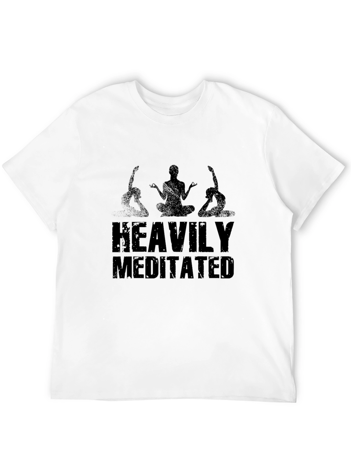 Heavily Meditated Black T-Shirt - Relaxed Fit