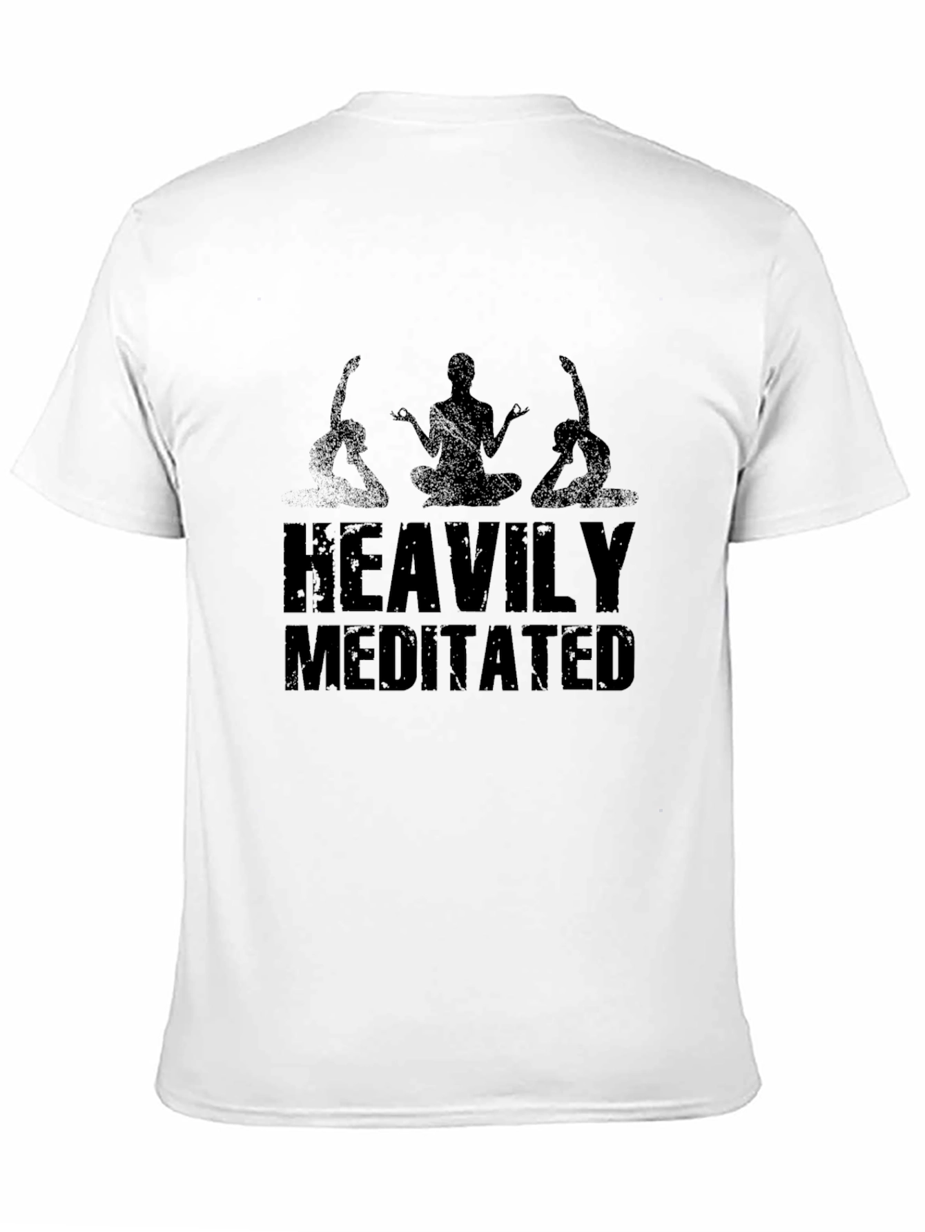 Heavily Meditated Black T-Shirt - Relaxed Fit