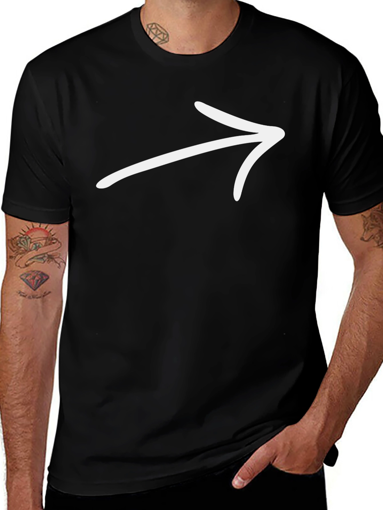 Arrow Graphic Tee - Modern Directional Style