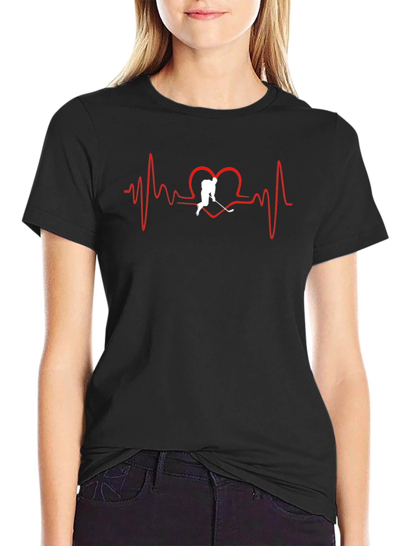 Hockey Heartbeat Graphic T-Shirt
