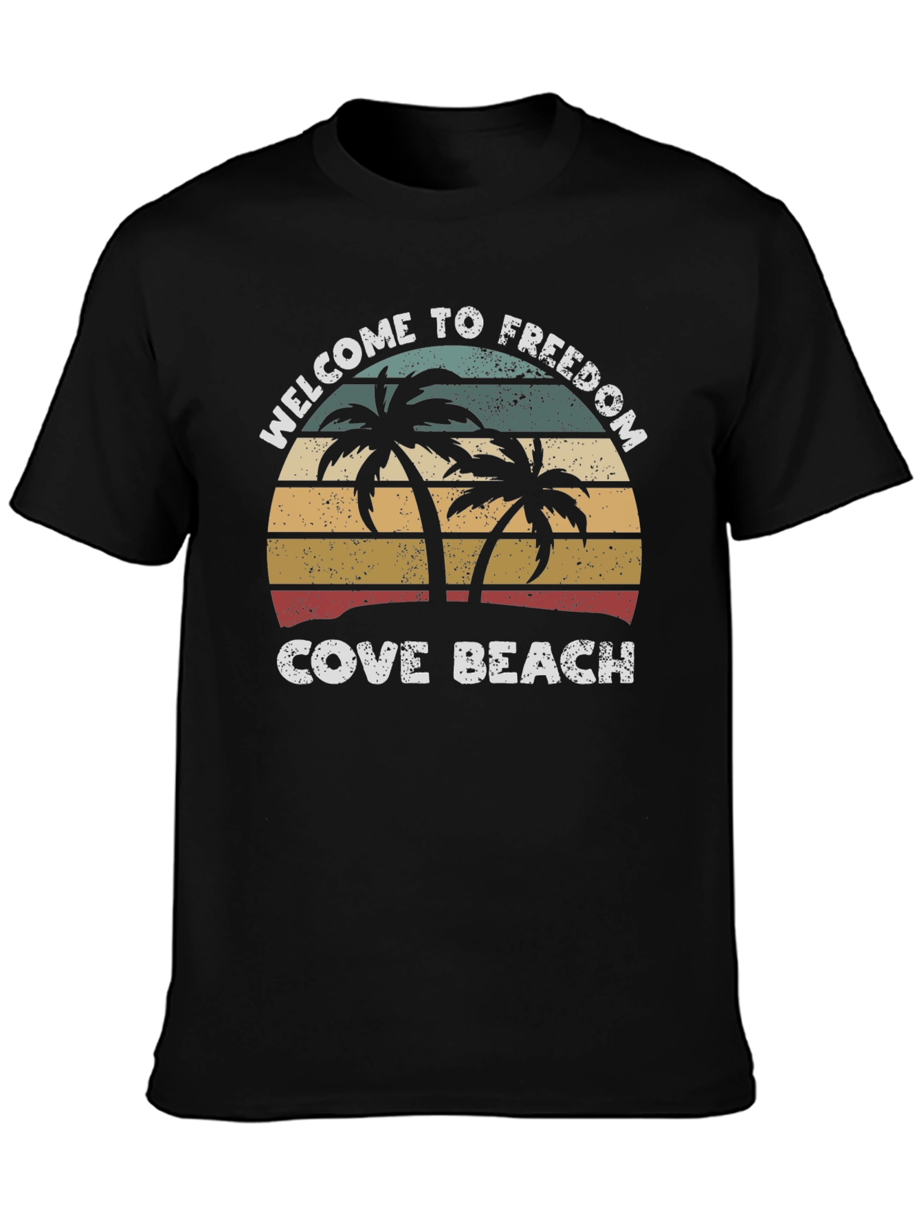 Welcome To Freedom Cove Beach Retro Graphic T-Shirt