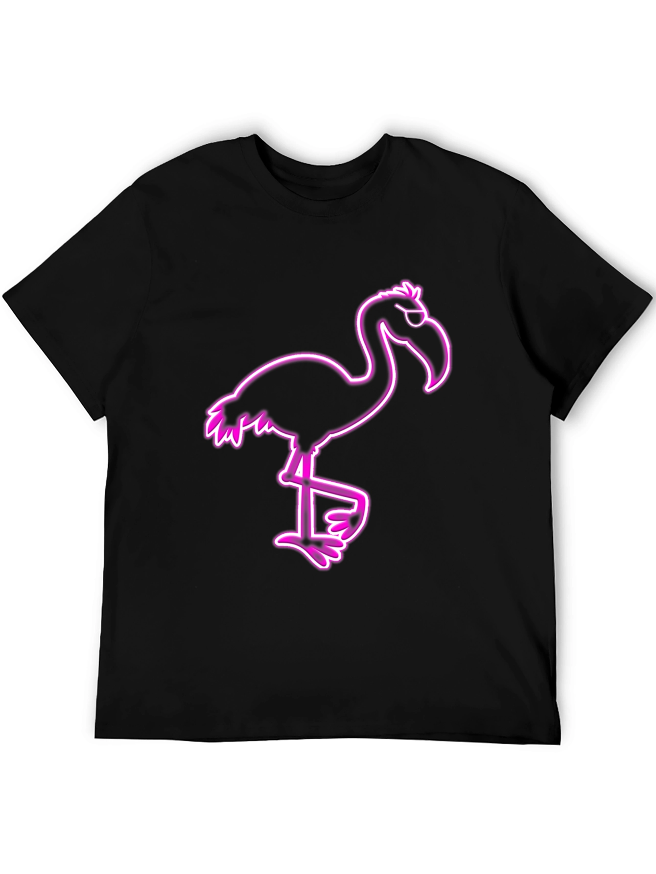 Cool Flamingo Graphic Tee - Black