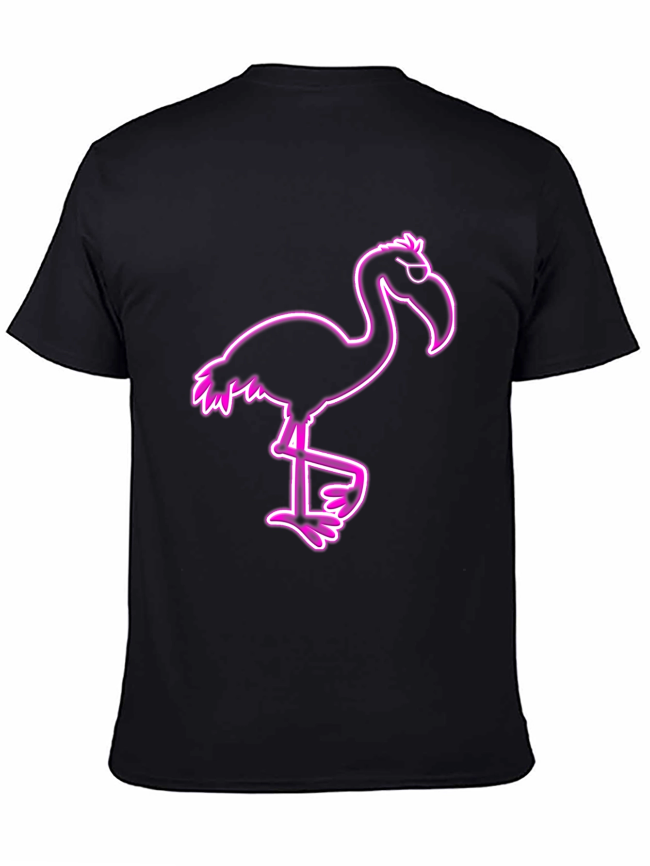 Cool Flamingo Graphic Tee - Black