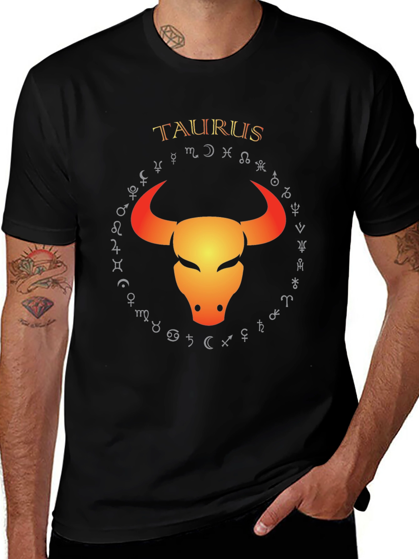 Taurus Zodiac T-Shirt - Bull Symbol Graphic Tee